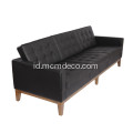 Florence Knoll Leather 3 Seat Sofa Replica